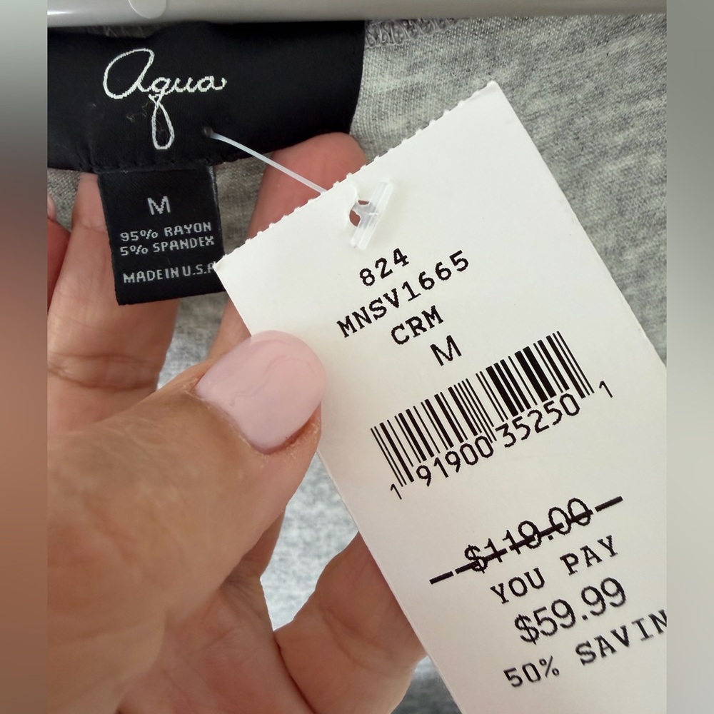 Aqua Gray casual mini dress with Ruffle Hem - Picture 5 of 7